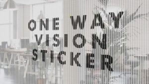 Cetak/print sticker one way vision murah Bandung